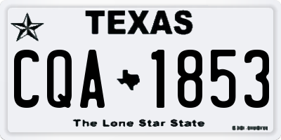 TX license plate CQA1853