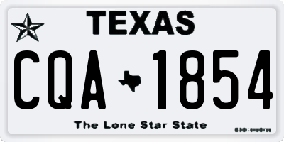 TX license plate CQA1854