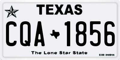 TX license plate CQA1856