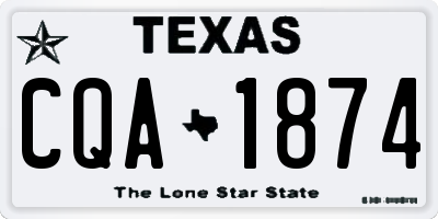 TX license plate CQA1874