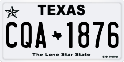 TX license plate CQA1876