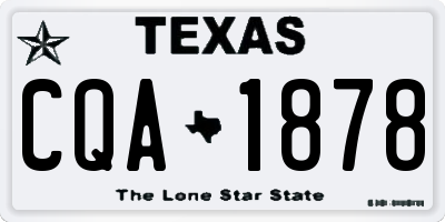 TX license plate CQA1878