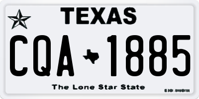 TX license plate CQA1885