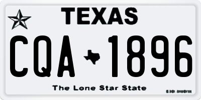 TX license plate CQA1896