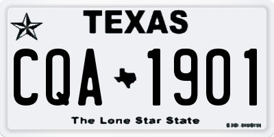 TX license plate CQA1901