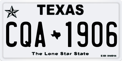TX license plate CQA1906