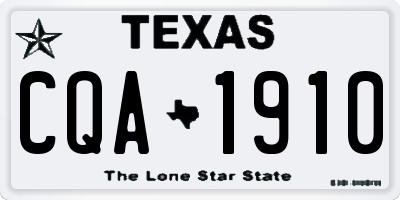 TX license plate CQA1910