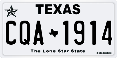TX license plate CQA1914