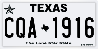 TX license plate CQA1916