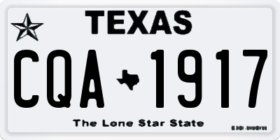 TX license plate CQA1917
