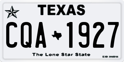 TX license plate CQA1927