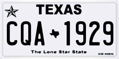 TX license plate CQA1929