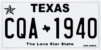 TX license plate CQA1940