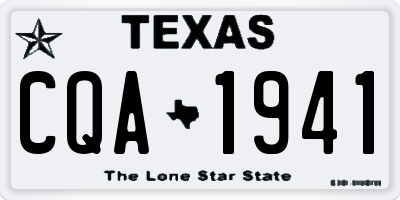 TX license plate CQA1941