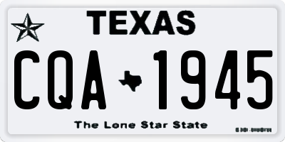TX license plate CQA1945