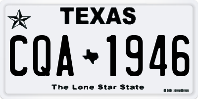 TX license plate CQA1946