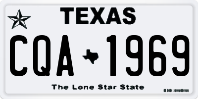 TX license plate CQA1969