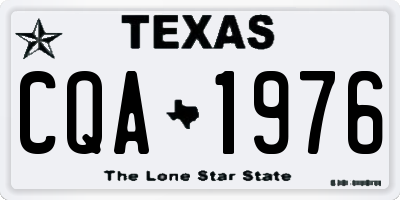 TX license plate CQA1976