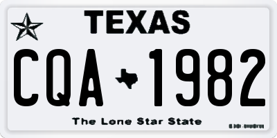 TX license plate CQA1982