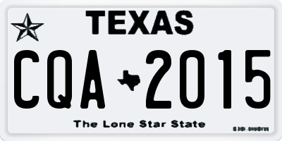 TX license plate CQA2015