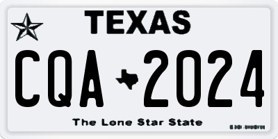 TX license plate CQA2024