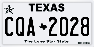 TX license plate CQA2028