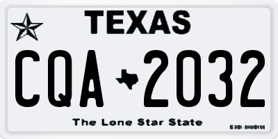 TX license plate CQA2032