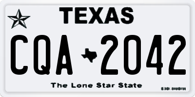 TX license plate CQA2042