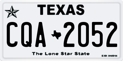 TX license plate CQA2052