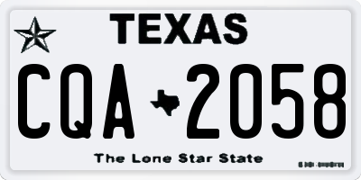 TX license plate CQA2058