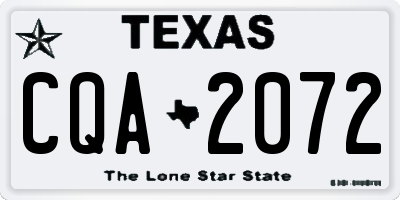 TX license plate CQA2072