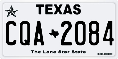 TX license plate CQA2084