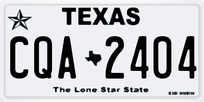 TX license plate CQA2404