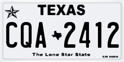 TX license plate CQA2412