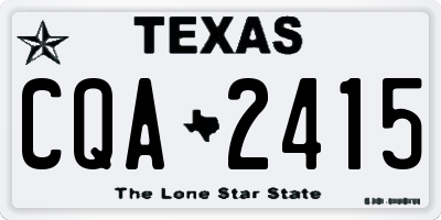 TX license plate CQA2415