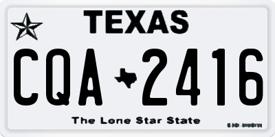 TX license plate CQA2416