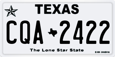 TX license plate CQA2422
