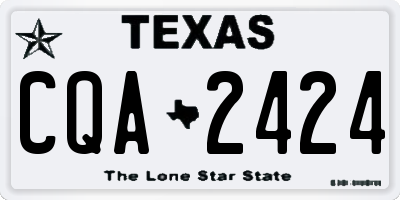TX license plate CQA2424