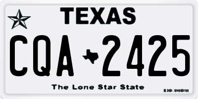 TX license plate CQA2425