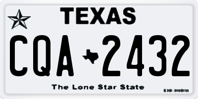 TX license plate CQA2432