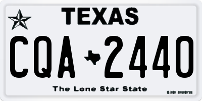 TX license plate CQA2440