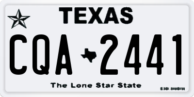 TX license plate CQA2441