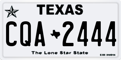 TX license plate CQA2444