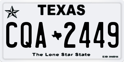 TX license plate CQA2449