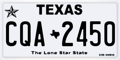 TX license plate CQA2450