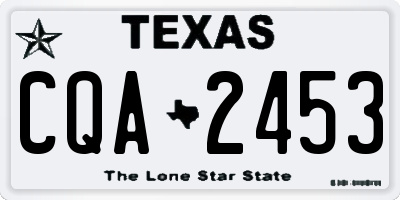 TX license plate CQA2453