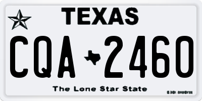 TX license plate CQA2460