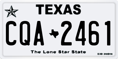 TX license plate CQA2461