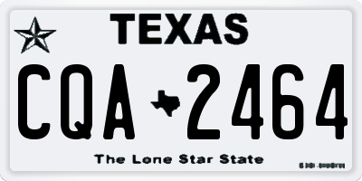 TX license plate CQA2464