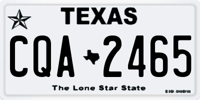 TX license plate CQA2465